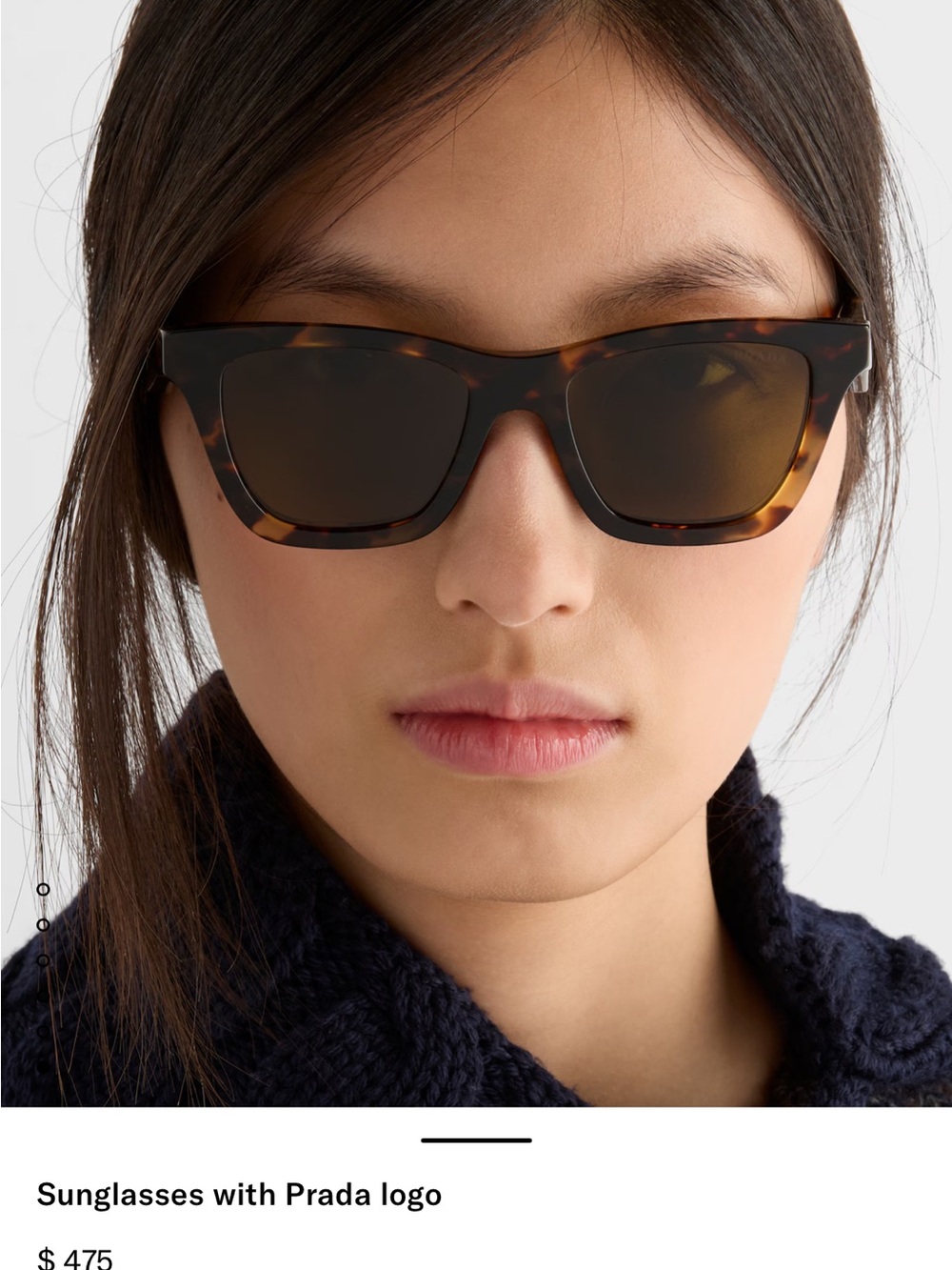 Prada Women's Tortoiseshell Sunglasses with Brown Lenses